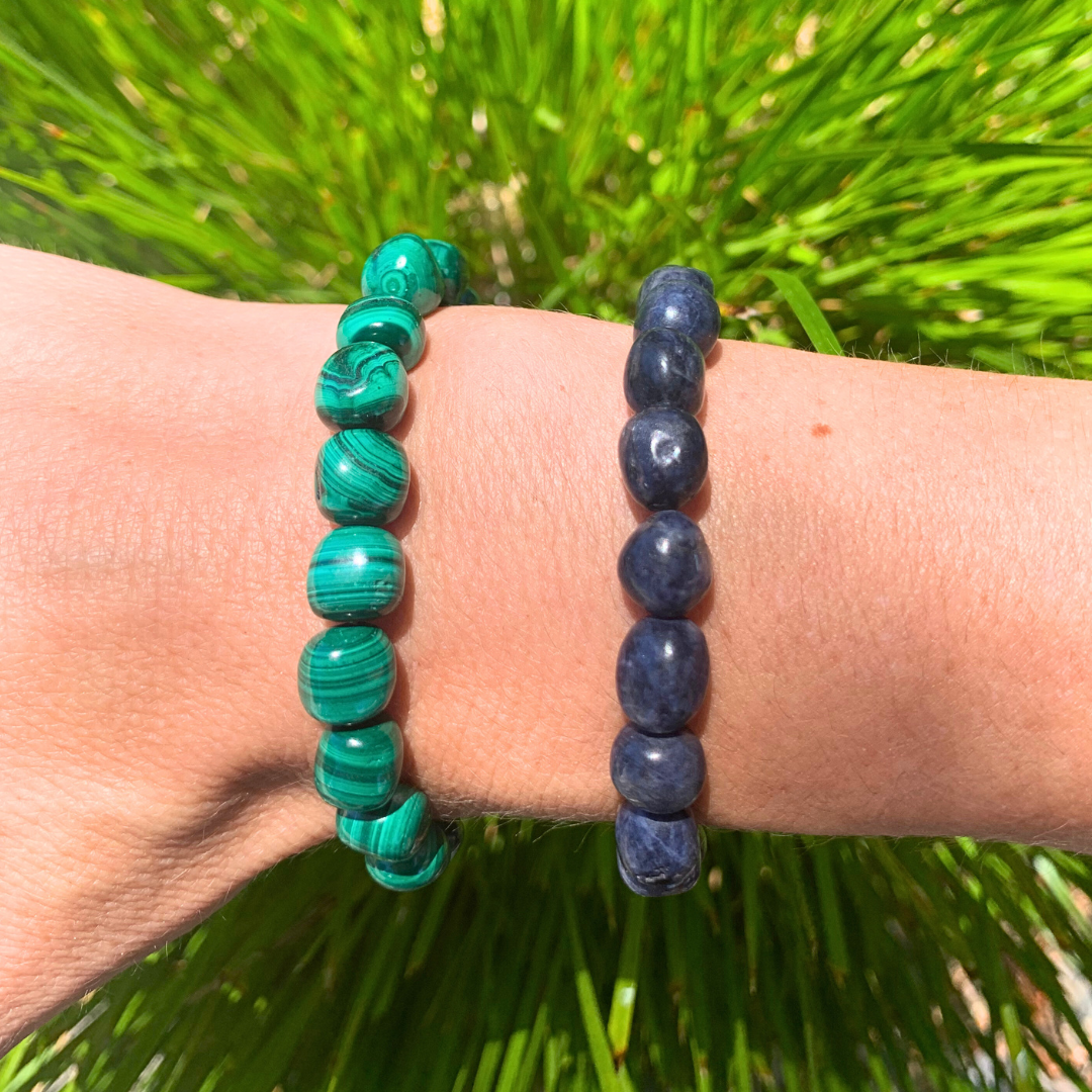Malachite Tumbled Stone Bracelets