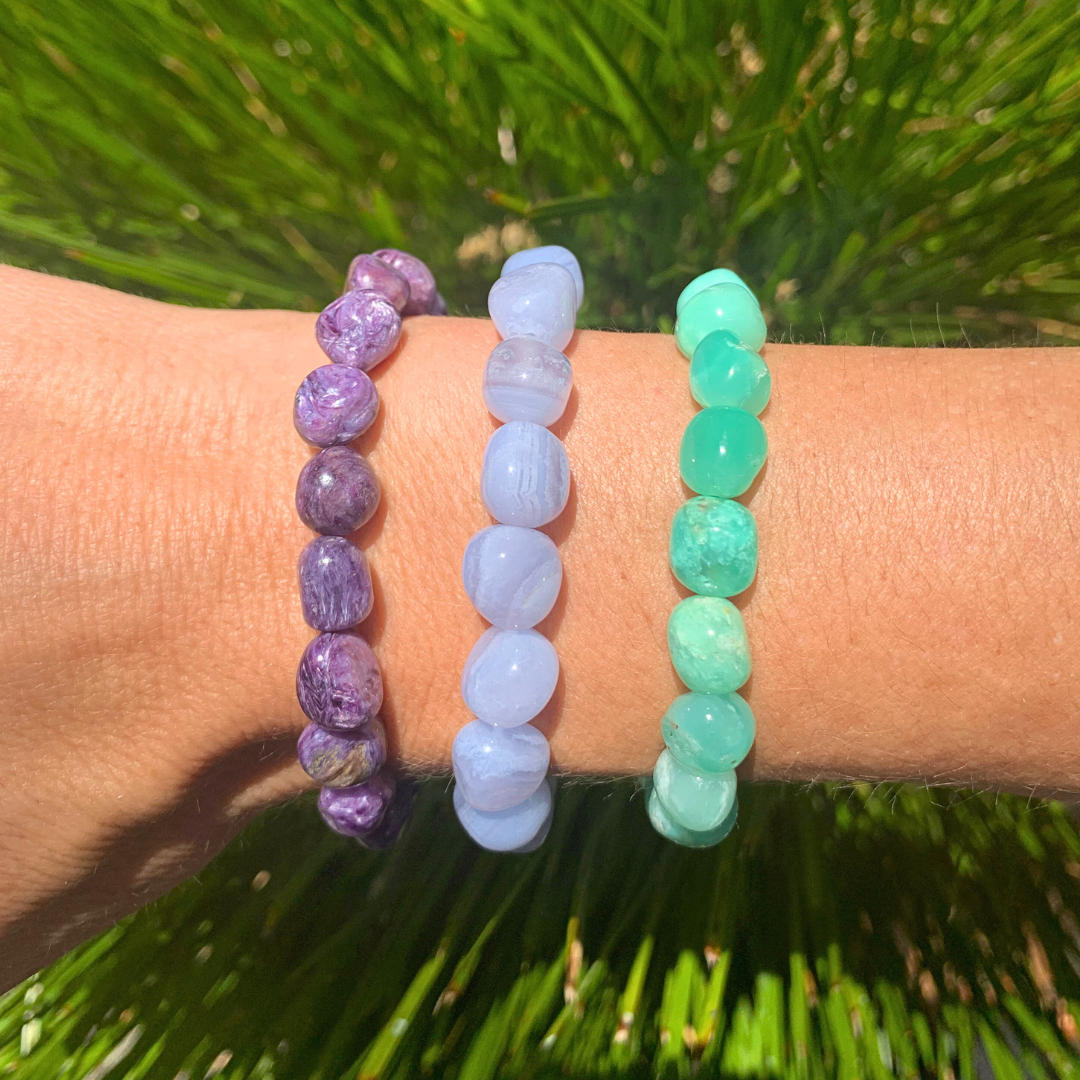 Charoite Tumbled Stone Bracelet