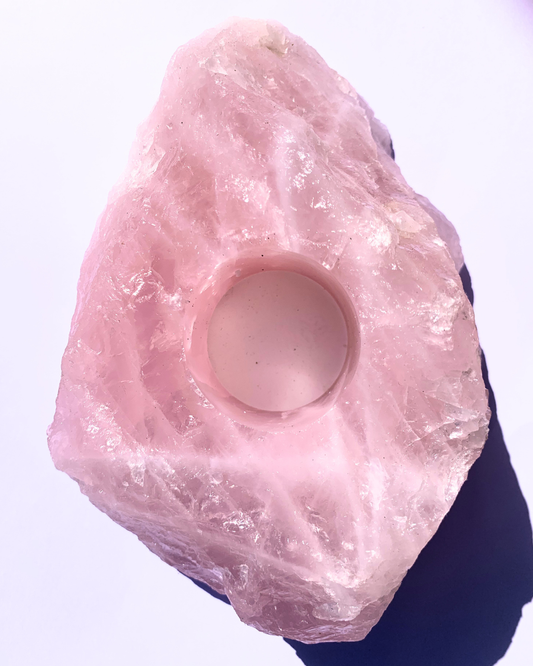 Candle Holder Rose Quartz