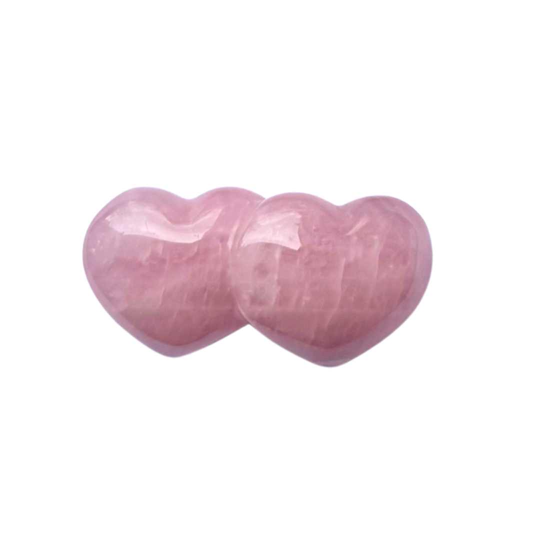 Quartz, Rose DUO Hearts - 60mm