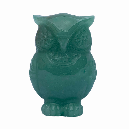 Green Aventurine Owl Carving