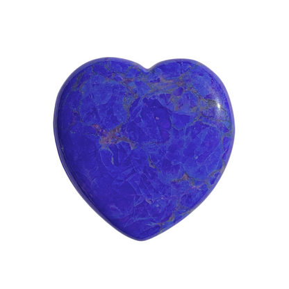Howlite, Purple  Hearts - Flat