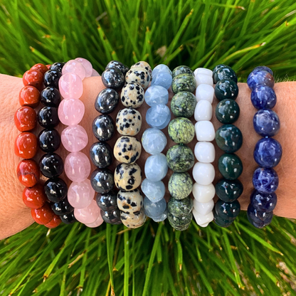 Calcite, Blue Tumbled Stone Bracelet