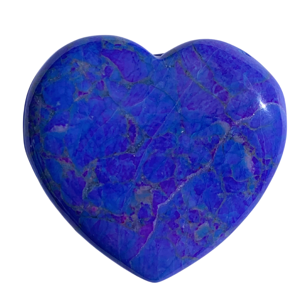 Howlite, Purple Hearts - Large