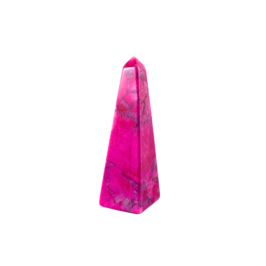 Howlite, Pink Obelisks - Mini – Cosmic Crystals
