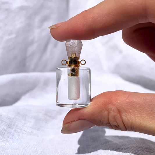 Clear Quartz Perfume Bottles