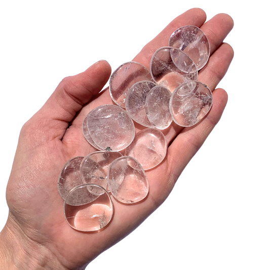 Quartz, Clear Flatstones (Bra Buddies)