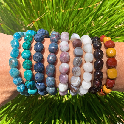 Garnet Tumbled Stone Bracelet
