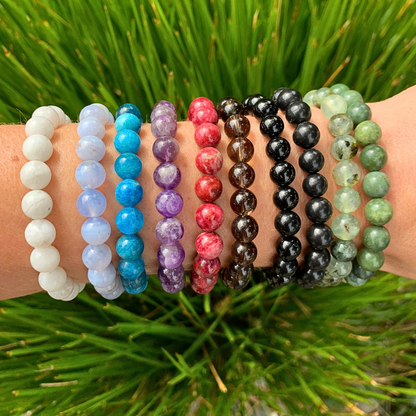 Amethyst Round Bead Bracelet