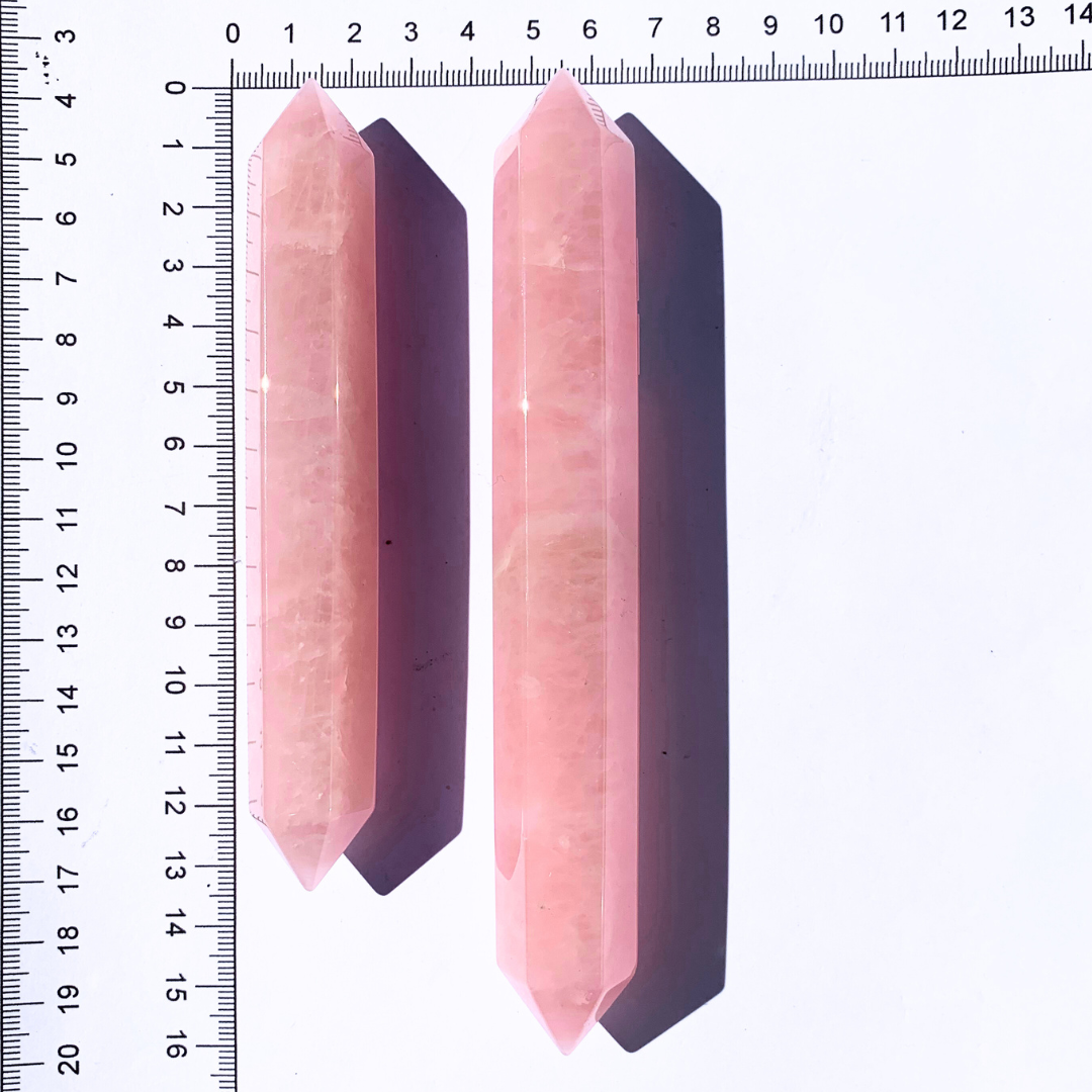 Quartz, Rose Wands  - Double Terminated