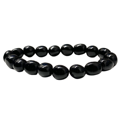Obsidian, Black Tumbled Stone Bracelet