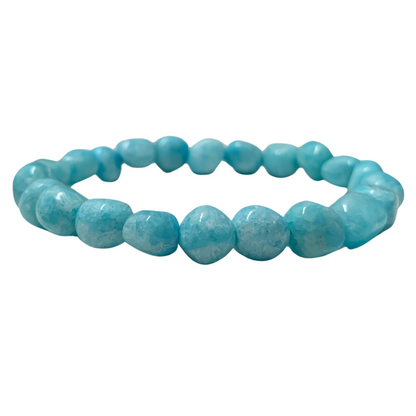 Aragonite, Blue Tumbled Stone Bracelet