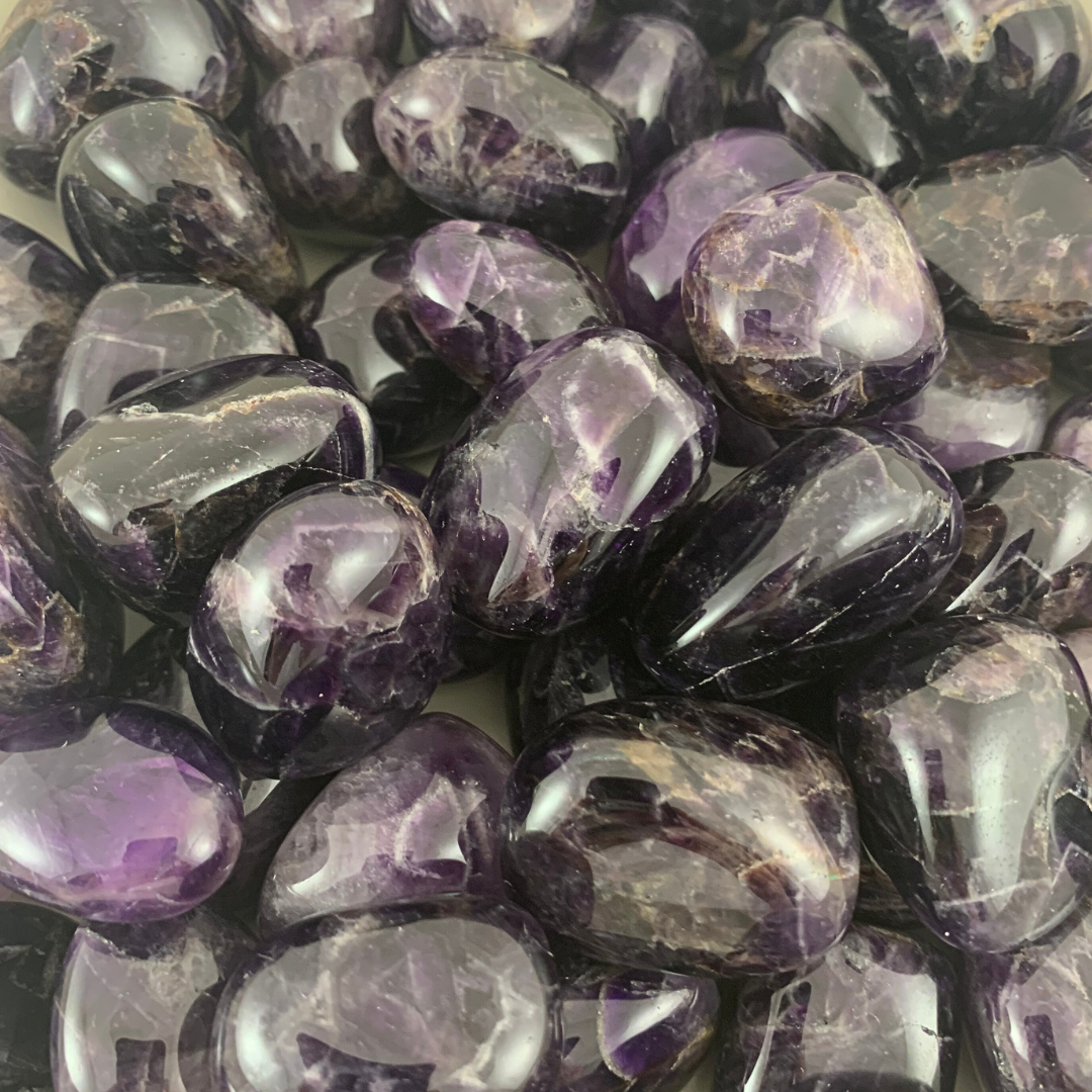 Amethyst, Dark Tumbled Stones