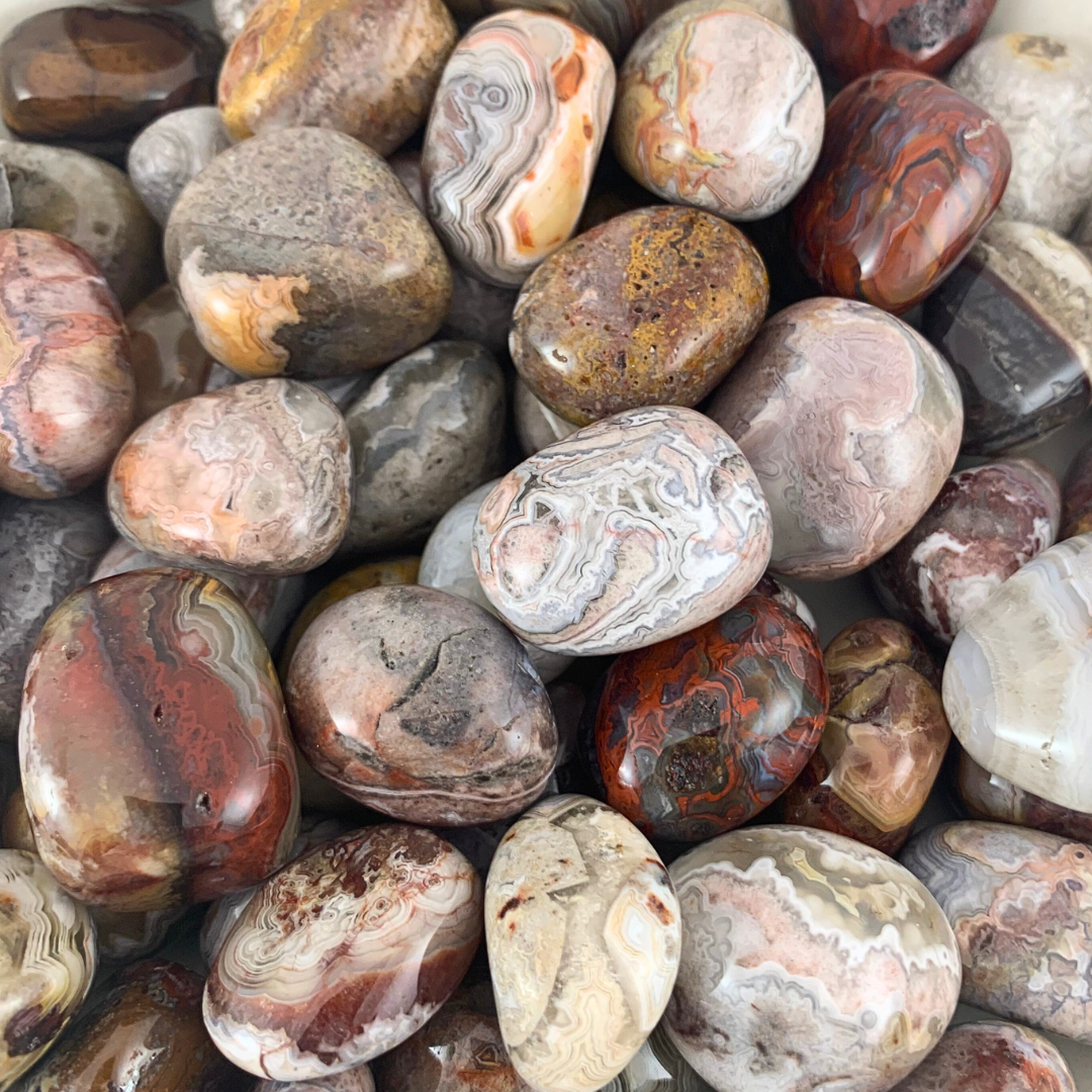 Agate, Crazy Lace Tumbled Stones