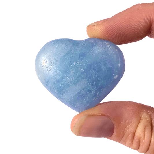 Blue Calcite Hearts