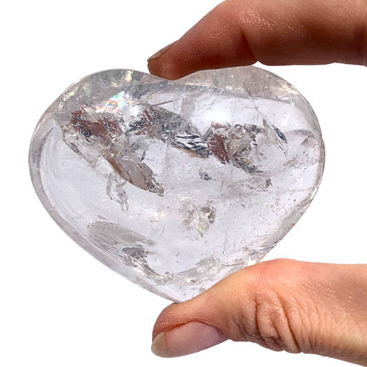 Clear Quartz Hearts