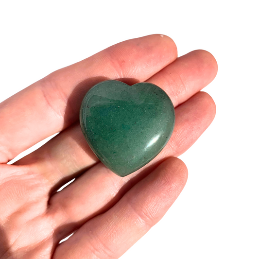 Green Aventurine Hearts