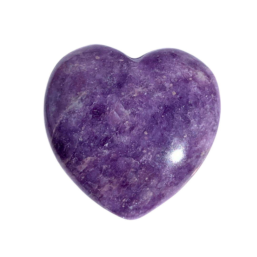 Lepidolite Hearts - Flat
