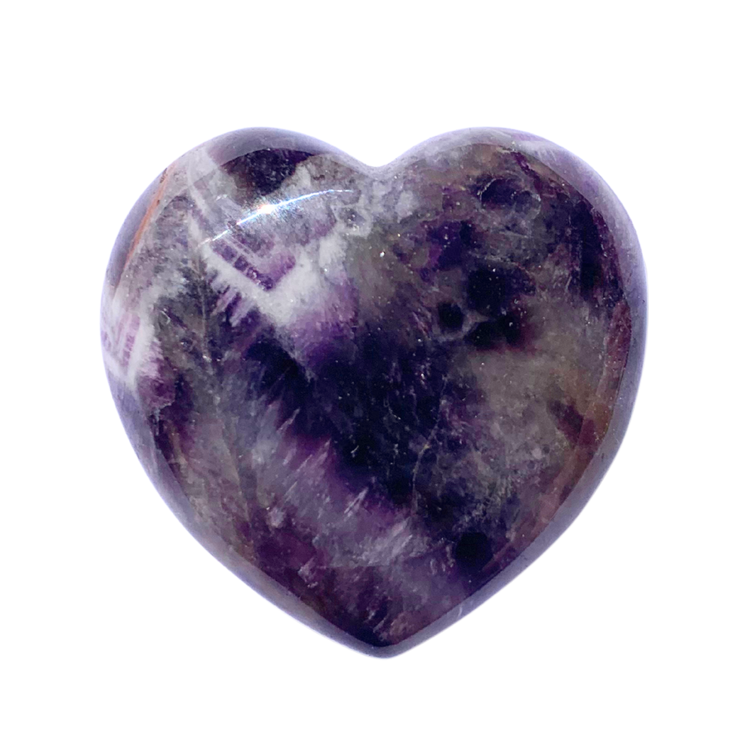 Chevron Amethyst Hearts - 40mm