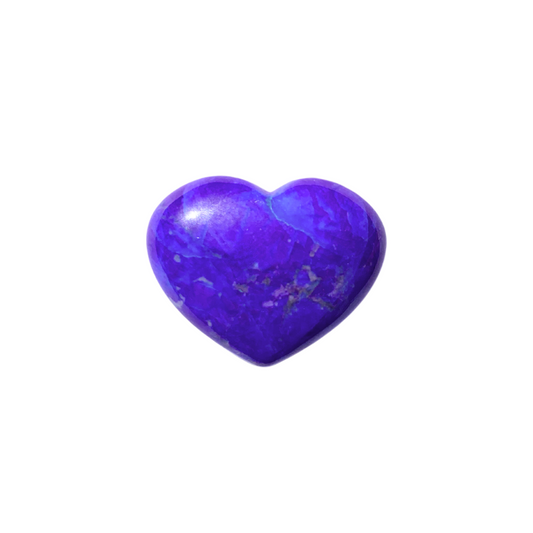 Howlite, Purple Hearts - 30mm