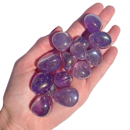 Quartz, Amethyst Rainbow Tumbled Stones