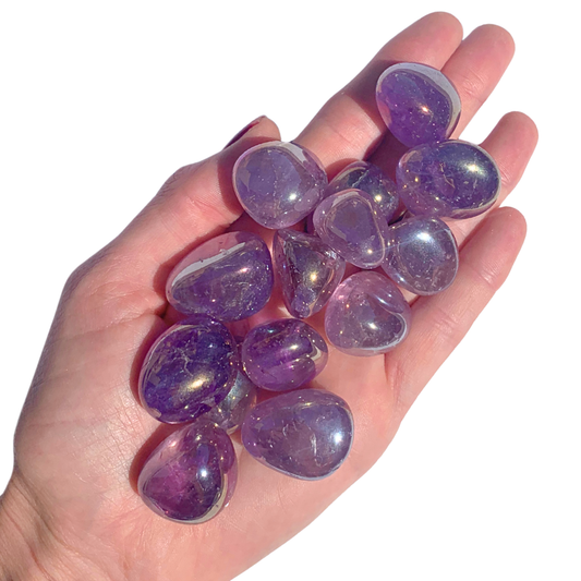 Quartz, Amethyst Rainbow Tumbled Stones