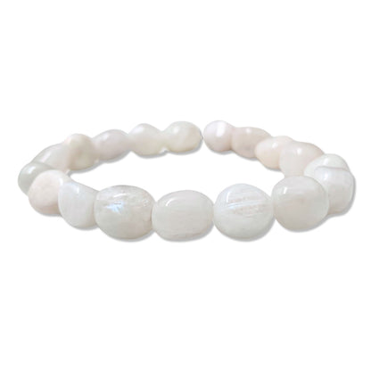 Moonstone, Rainbow Tumbled Stone Bracelet