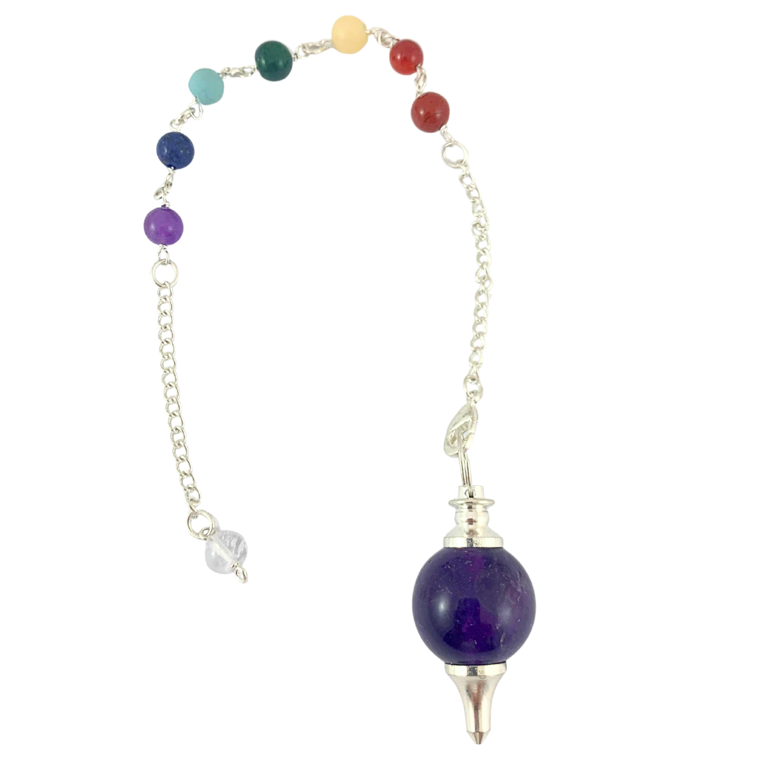 Quartz, Clear Chakra Pendulum - 3 in 1 Bracelet, Pendant and Pendulum