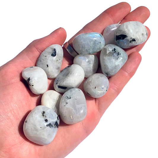 Moonstone, Rainbow Tumbled Stones - AA