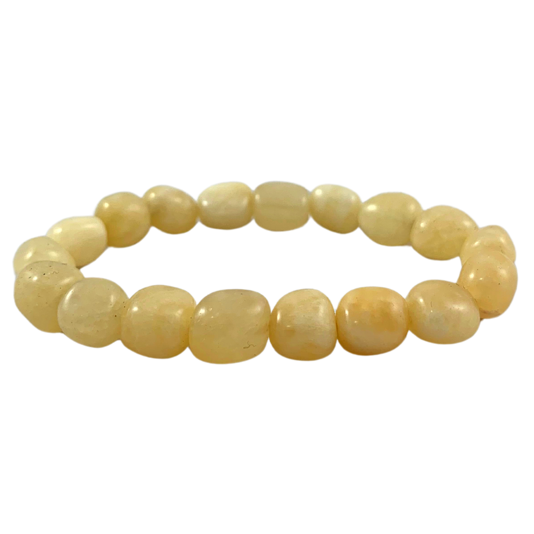 Orange Calcite Tumbled Stone Bracelet – Cosmic Crystals