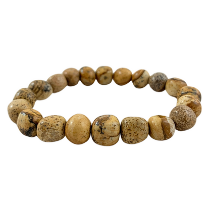 Jasper, Picture Tumbled Stone Bracelet