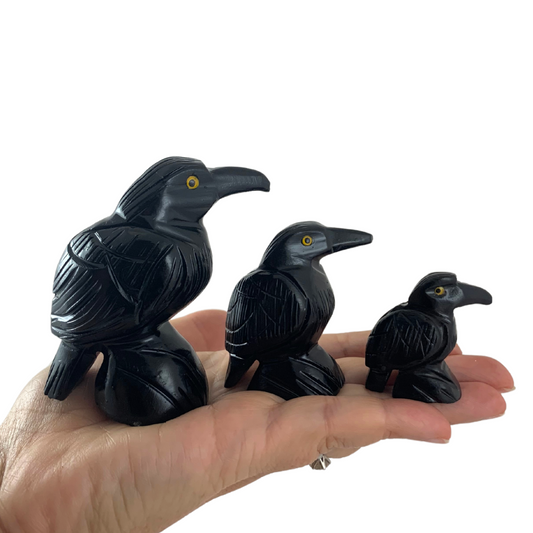 Onyx Raven Carvings