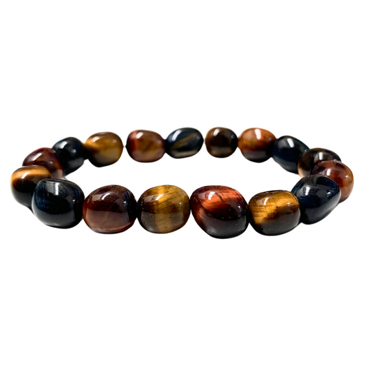 Tiger Eye, Red Tumbled Stone Bracelet
