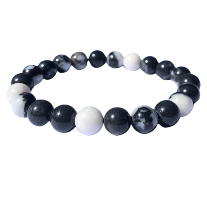 Jasper, Zebra Round Bead Bracelet