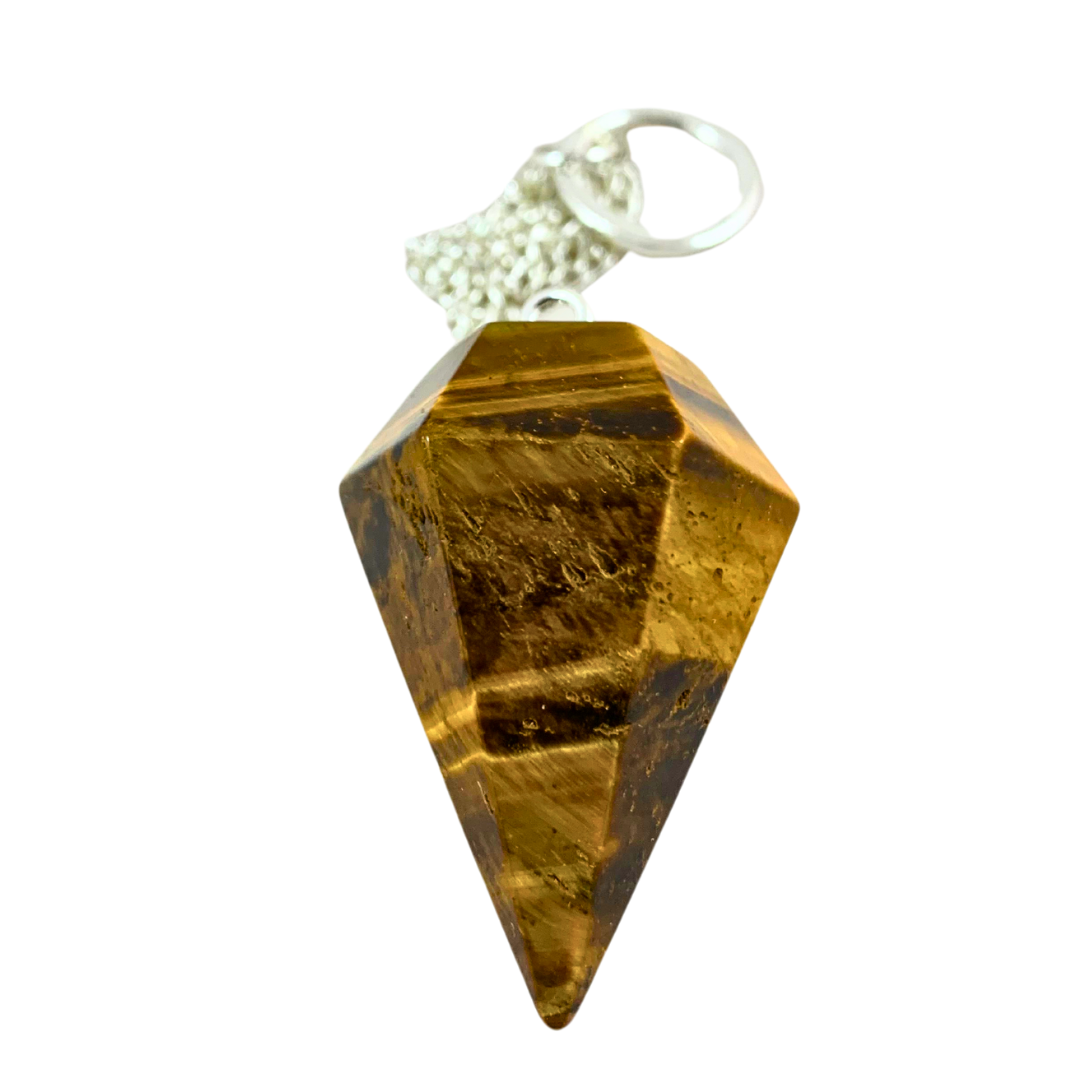 Tiger Eye, Gold Pendulum