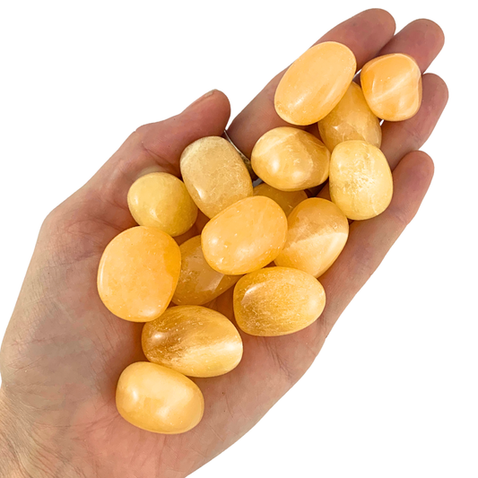 Calcite, Orange Tumbled Stones