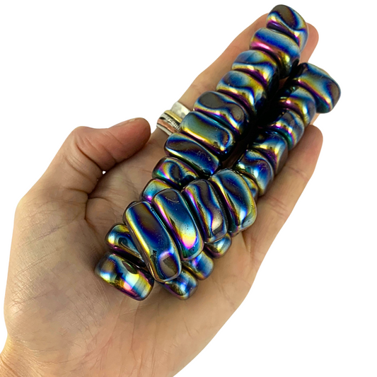 Hematite, Rainbow Magnetic Tumbled Stones