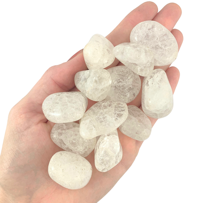 Quartz, Crackle Tumbled Stones - Rounded Free Form