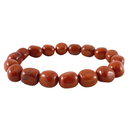 Jasper, Red Tumbled Stone Bracelet