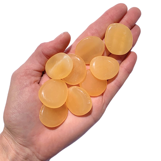 Calcite, Orange Flatstones (Bra Buddies)