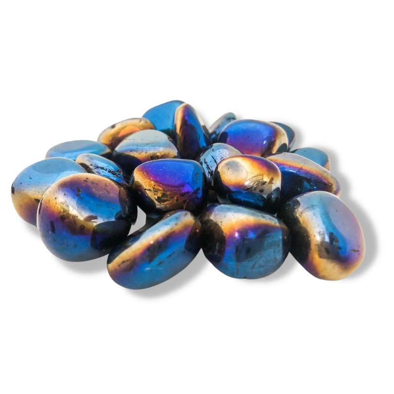 Quartz, Blue Rainbow Tumbled Stones