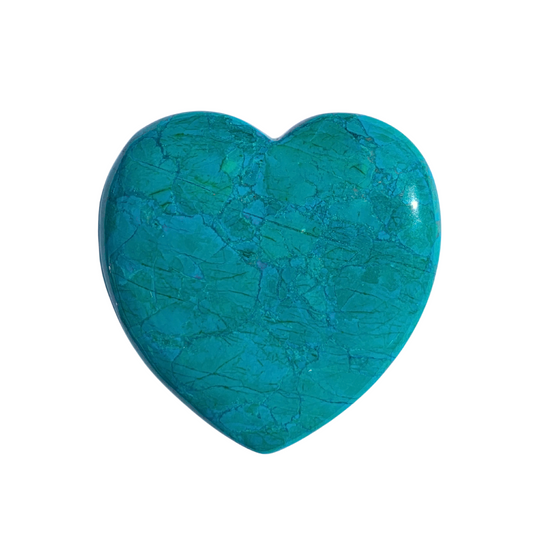Howlite, Chrysocolla Hearts