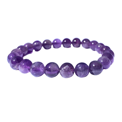 Amethyst Round Bead Bracelet