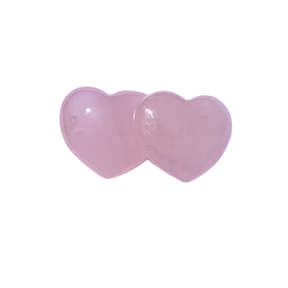 Quartz, Rose DUO Hearts - 30mm