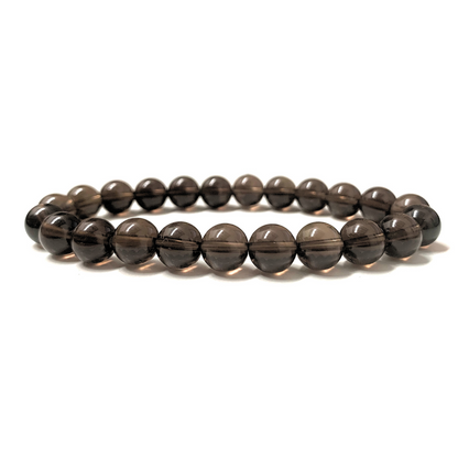 Quartz, Smokey Round Bead Bracelet