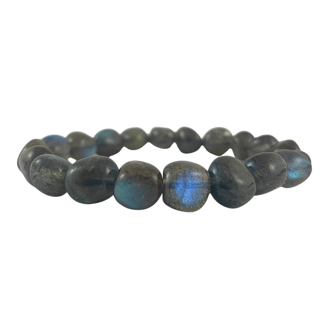 LabradoriteTumbled Stone Bracelet - AA Grade
