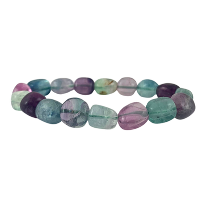 Fluorite, Rainbow Tumbled Stone Bracelet