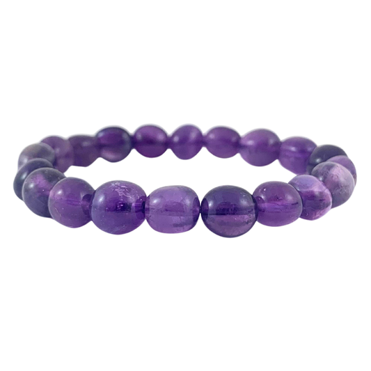 Amethyst Tumbled Stone Bracelet - AA Grade