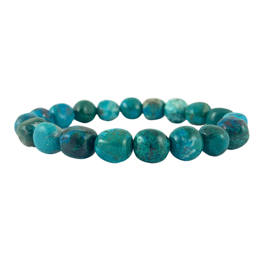 Chrysocolla Tumbled Stone Bracelet
