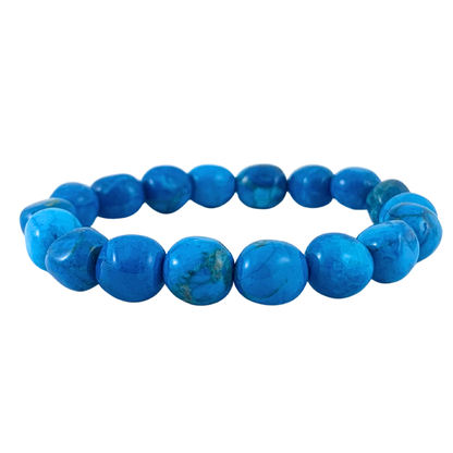 Howlite, Blue Tumbled Stone Bracelet